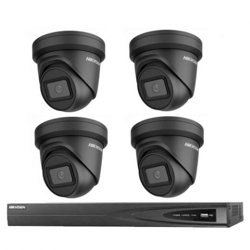 6MP 4CH Hikvision CCTV Kit: 4 x Outdoor Acusense Turret Cameras + 4CH NVR - Image 3