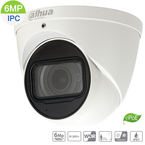 Dahua DH-IPC-HDW5631RP-ZE-27135 6MP Built-In Mic Eyeball Network Camera WDR, 50m IR, Varifocal Zoom Function - Image 2