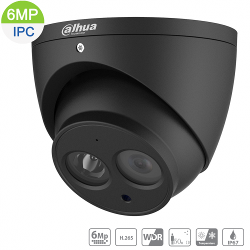 Dahua DH-IPC-HDW1631EM-0280B-BLK 6MP Lite IR Eyeball Network Camera (Black) - Image 2