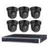 6MP 8CH Hikvision CCTV Kit: 6 x BLACK Outdoor Turret Cameras with Acusense + 8CH NVR