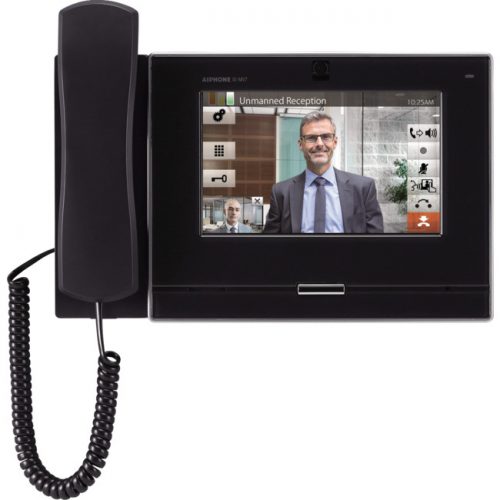Aiphone IX-MV7-HB IX 2 Series 7" Master Intercom Station with Handset, Black - Image 2