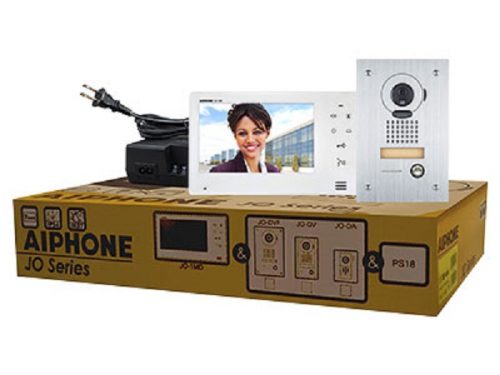 Aiphone JOS-1F JO Series 7" Touch Button Video Intercom Kit, Vandal Door Station, Flush