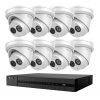 HiLook 6MP Acusense 8CH CCTV Kit - 8 x IP Turret Cameras + 8CH NVR