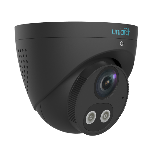 Uniarch powered by Uniview Tri-guard IPC-T1P8-AF28KC-B 8MP 4K Turret Network Camera w/ AI Filtering & LIGHT & SPEAKER [Black] - Image 2