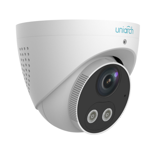 Uniarch powered by Uniview Tri-guard IPC-T1P5-AF28KC 5MP Turret Network Camera w/ AI Filtering & LIGHT & SPEAKER - Image 2
