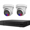 HiLook by Hikvision 6MP 2 Camera Kit with  2 x AI IntelliSense, Full-Color Built-in Audio, 4CH 4K NVR