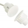 Recessed Steel Door Reed Switch, Flush Mount, 19mm White