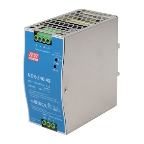 Meanwell 48vDC 5A (240W) Single Output DIN Rail Power Supply