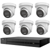 HiLook 6MP 6 Camera IPC-T363H-MU AcuSense 6 Camera 8CH Turret Kit