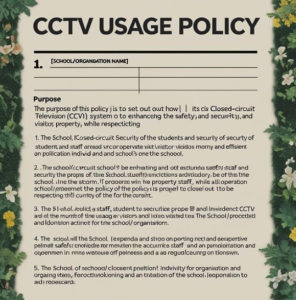 Sample CCTV Usage Policy