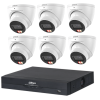 Dahua 6MP 8CH CCTV Kit - 6x Smart Dual Light Turret Cameras with SMD 4.0 & Mic + 8CH PoE NVR (DH-IPC-HDW3667EM-S-IL-ANZ, DHI-NVR4108HS-8P-AI/ANZ)