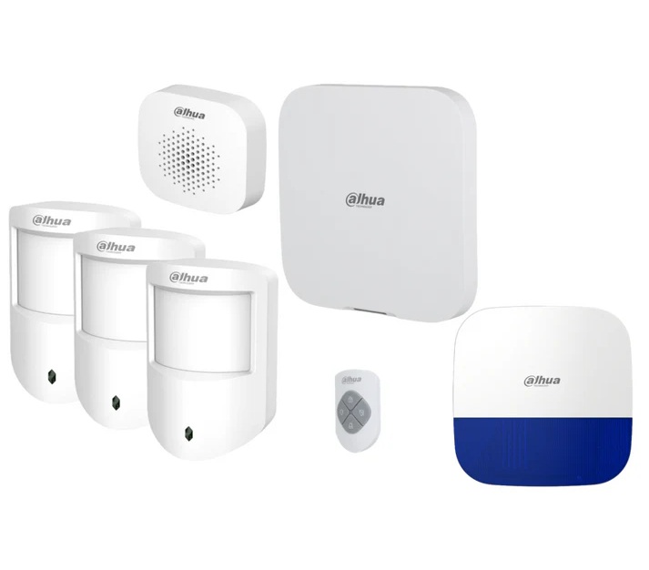 DHI-ART-ARC3800H-06-FW2 Dahua DHI-ART-ARC3800H-06-FW2 Wireless Alarm Kit with Hub, 3 PIR Detectors & Indoor/Outdoor Sirens