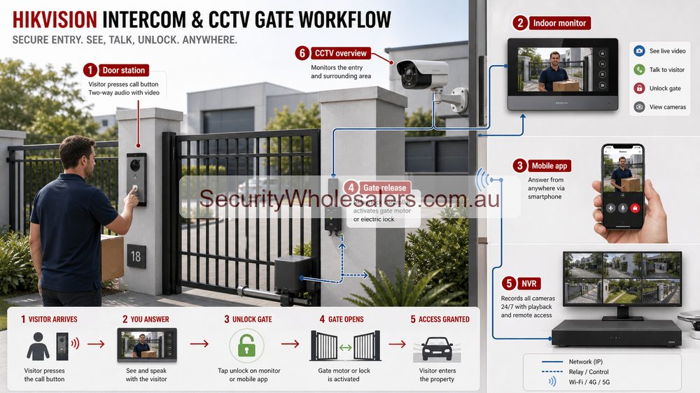 Hikvision intercom and gate workflow
