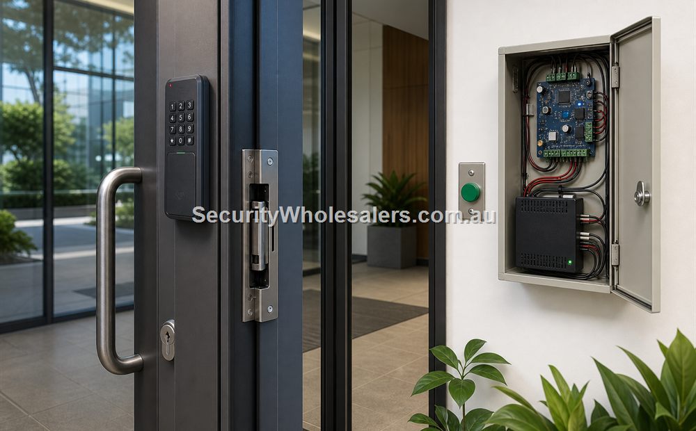 Access control door hardware and controller scene