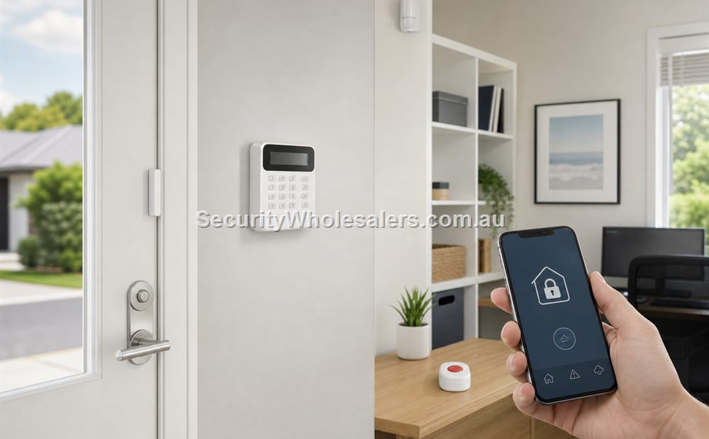 Alarm sensors and panic button planning scene