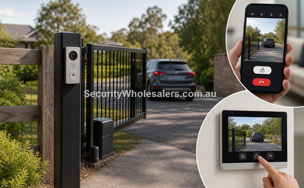 Gate intercom and release planning scene